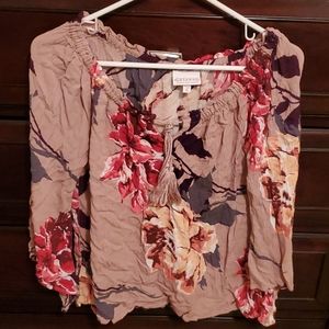 Short Day Floral Blouse